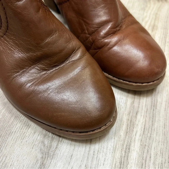 Women’s Crown Vintage Leather Western Short Boot / Warm Brown Leather / Size 8.5 - Picture 13 of 16